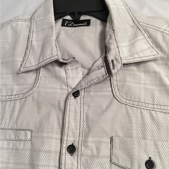 7 Diamonds Other - 7 DIAMONDS UNTUCKED BUTTONS DOWN LONG SLEEVES MEN SHIRT SIZE LARGE